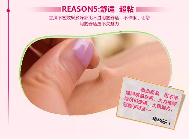 400Pcs/box Big Eyelid Tape Sticker Double Fold Self Adhesive Eyelid Tape Stickers S/L Makeup Clear invisible fallen eyelids