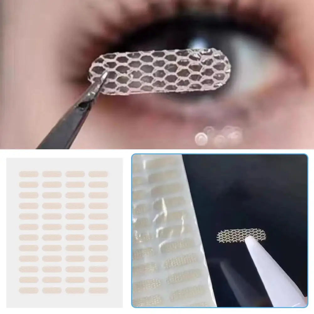 Natural Eye-Lift Mesh-Lace Transparent Invisible Self-adhesive Eyelid Tapes Stickers Women Invisible Double-fold Eyelid Stickers