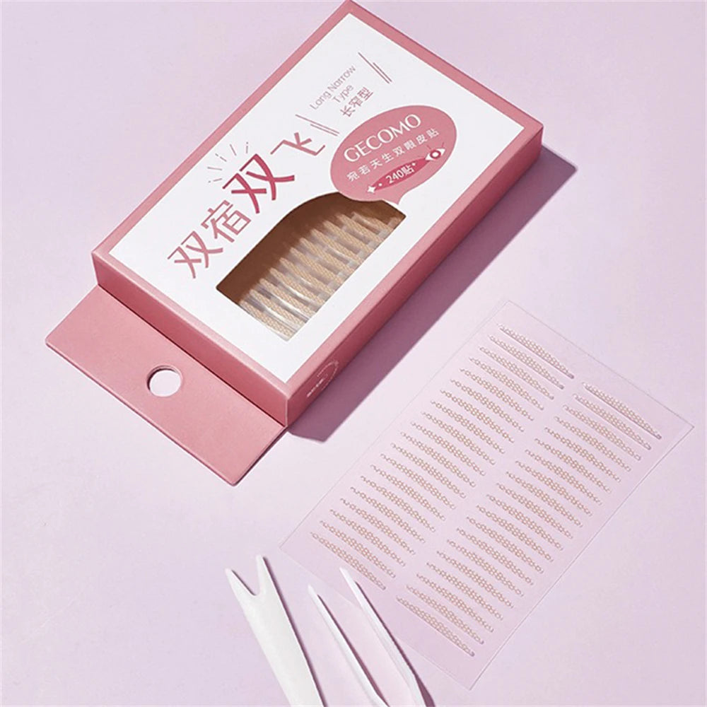 240 PCS Double Eyelid Stickers Natural Invisible And Long-lasting Shaping Big Eye Beauty Tapes For Single  Eyelid Person Tools