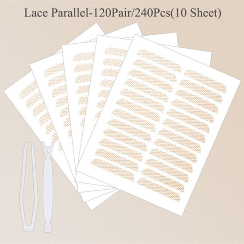 Natural Eye-Lift Mesh-Lace Transparent Invisible Self-adhesive Eyelid Tapes Stickers Women Invisible Double-fold Eyelid Stickers