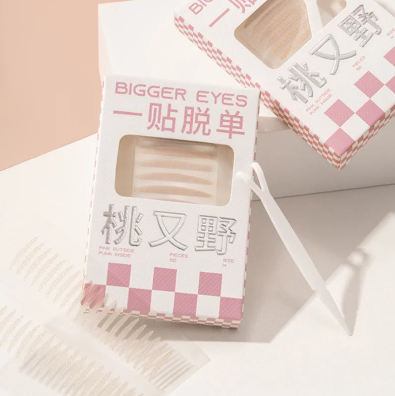 Arrebol Invisible Eyelid Tape Sticker Double Fold Eyelid Paste Beige Stripe Self-adhesive Natural Bigger Eyes