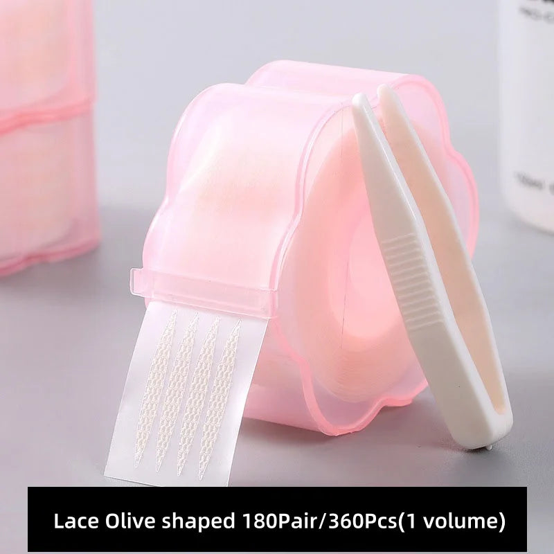 240/360Pcs Double Fold Eyelid Tape Sticker Lace Nature Clear Beige Stripe Self-adhesive Natural Eye Makeup Make Up with Tool