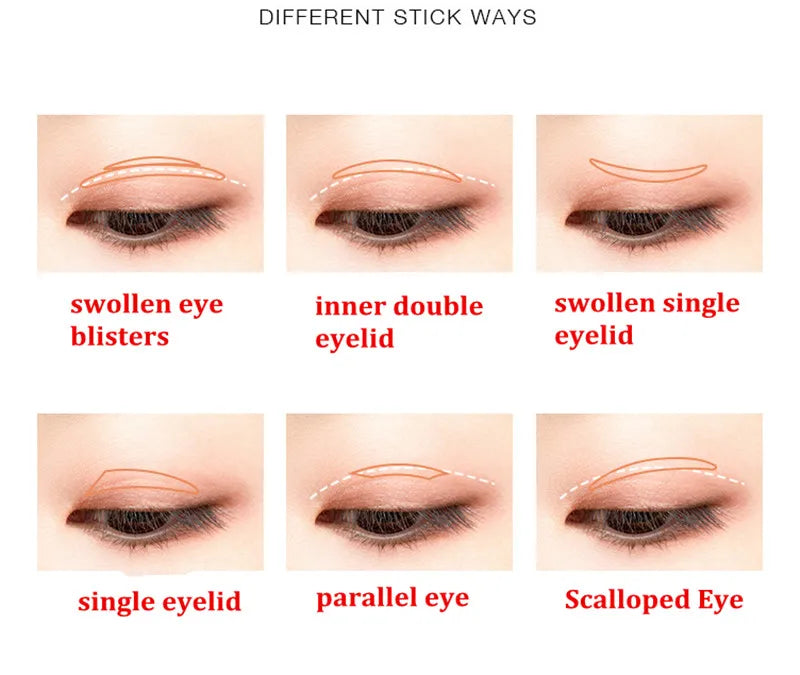 U N N Y Eyelid Tape Sticker Invisible Double Fold Eyelid Paste Beige Stripe Self-adhesive Natural Eye Tape Makeup Tool