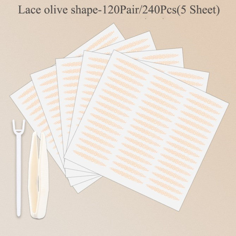 Natural Eye-Lift Mesh-Lace Transparent Invisible Self-adhesive Eyelid Tapes Stickers Women Invisible Double-fold Eyelid Stickers
