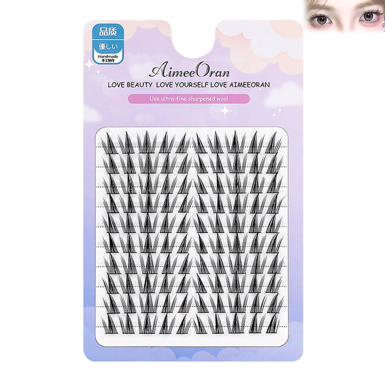 Little Devil false eyelash extenstions C Curl Natural soft Wispy Lashes Wisps Individual eyelashes For women makeup supplies