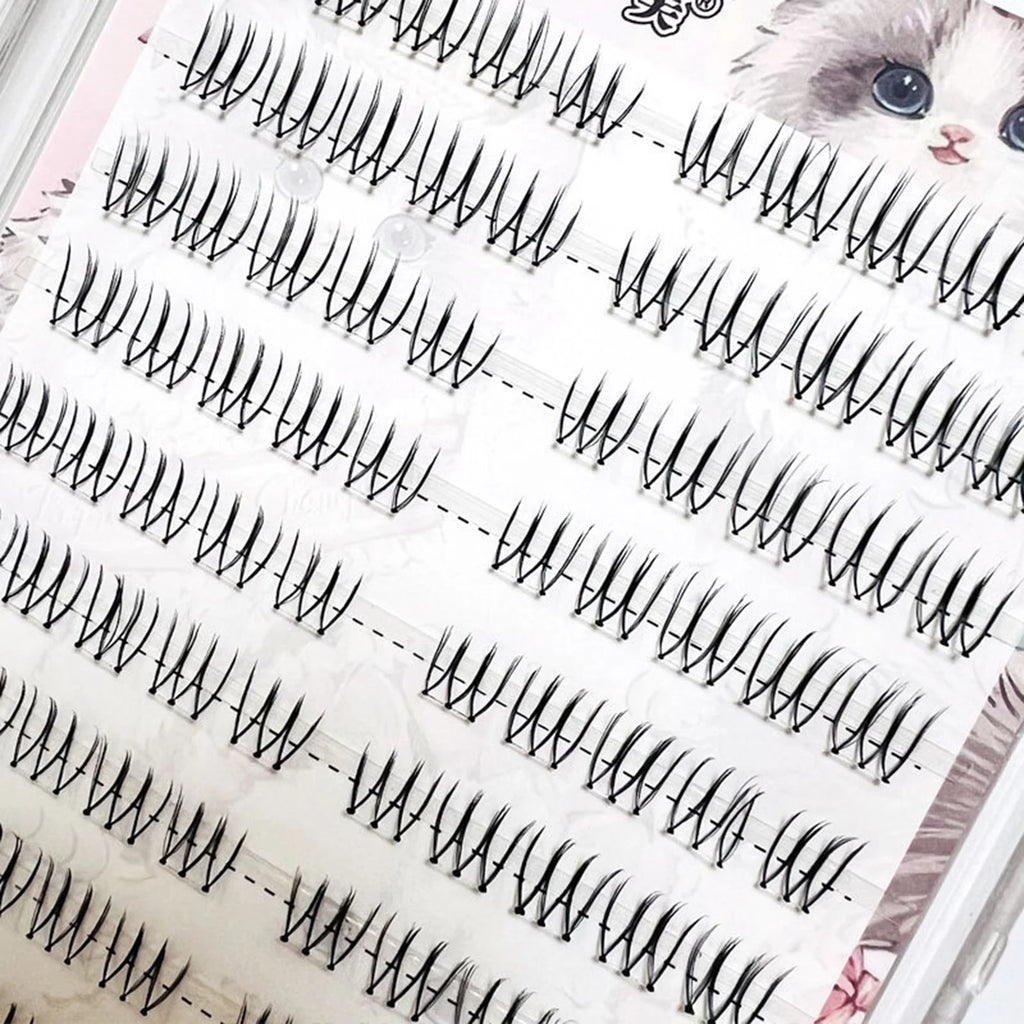 Little Devil false eyelash extenstions C Curl Natural soft Wispy Lashes Wisps Individual eyelashes For women makeup supplies