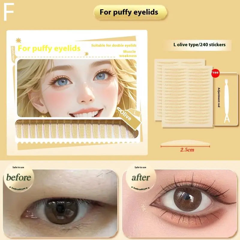 180/216/240Pcs Invisible Eyelid Sticker Lace Eye Lift Strips Double Eyelid Tape Adhesive Stickers Eye Tape Tools Lash Tape