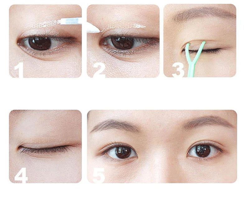 240pcs Invisible Double-fold Eyelid Sticker Natural Eye-Lift Mesh-Lace Transparent Invisible Self-adhesive Eyelid Tape Sticker