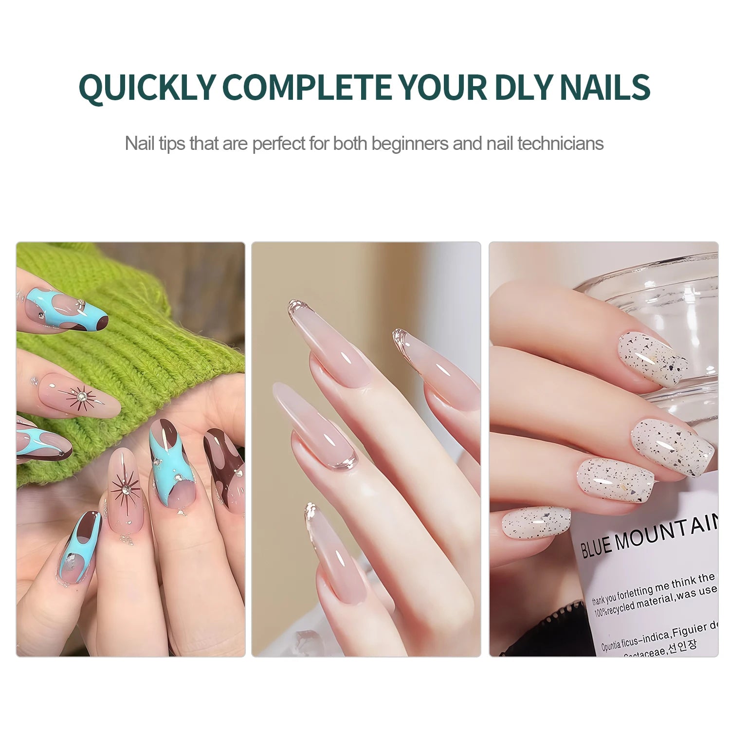 Nailpop Instant Apex Nail Tips Pro Grade Thick False Nails Salon Quality Acrylic Extensions Durable DIY Nail Supplies 140/150pcs