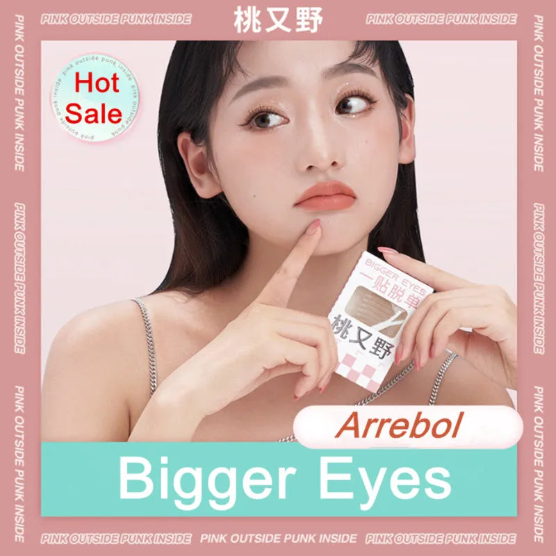 Arrebol Invisible Eyelid Tape Sticker Double Fold Eyelid Paste Beige Stripe Self-adhesive Natural Bigger Eyes