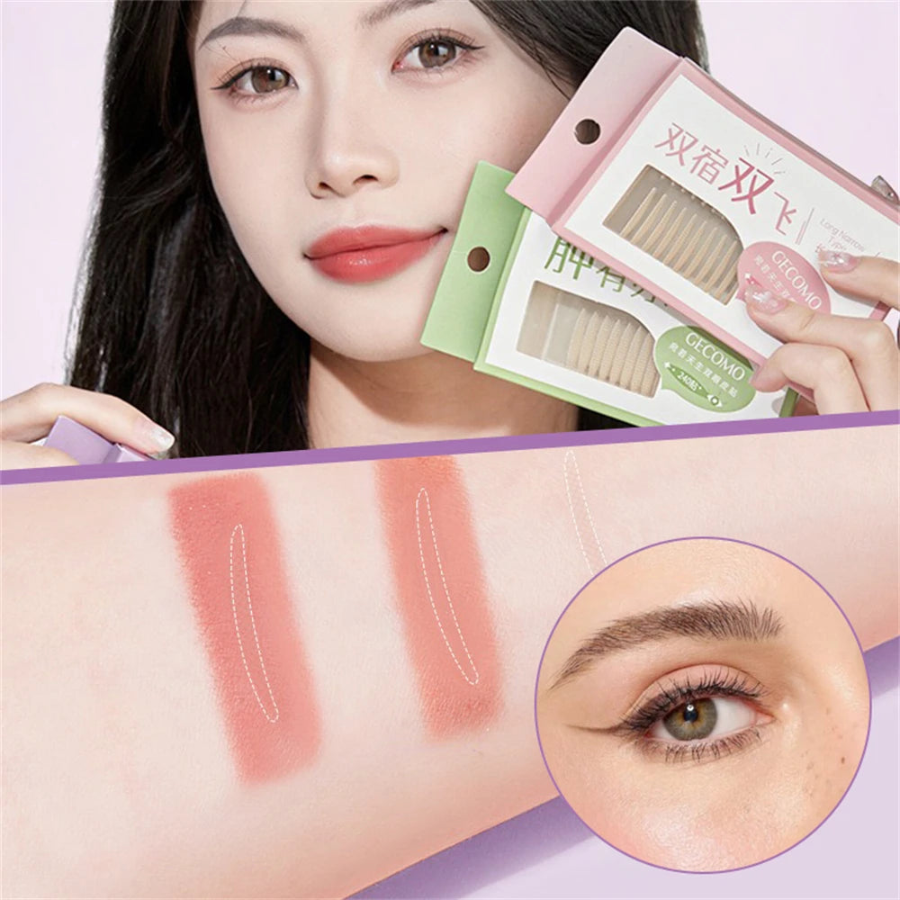 240 PCS Double Eyelid Stickers Natural Invisible And Long-lasting Shaping Big Eye Beauty Tapes For Single  Eyelid Person Tools