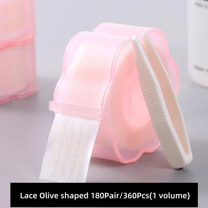 240/360Pcs Double Fold Eyelid Tape Sticker Lace Nature Clear Beige Stripe Self-adhesive Natural Eye Makeup Make Up with Tool