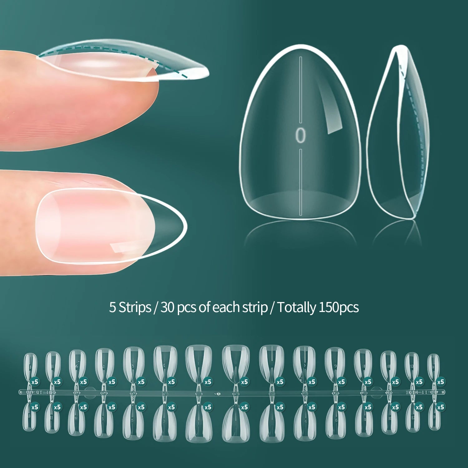 Nailpop Instant Apex Nail Tips Pro Grade Thick False Nails Salon Quality Acrylic Extensions Durable DIY Nail Supplies 140/150pcs