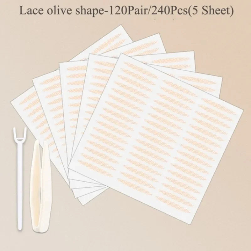 Natural Eye-Lift Mesh-Lace Transparent Invisible Self-adhesive Eyelid Tapes Stickers Women Invisible Double-fold Eyelid Stickers