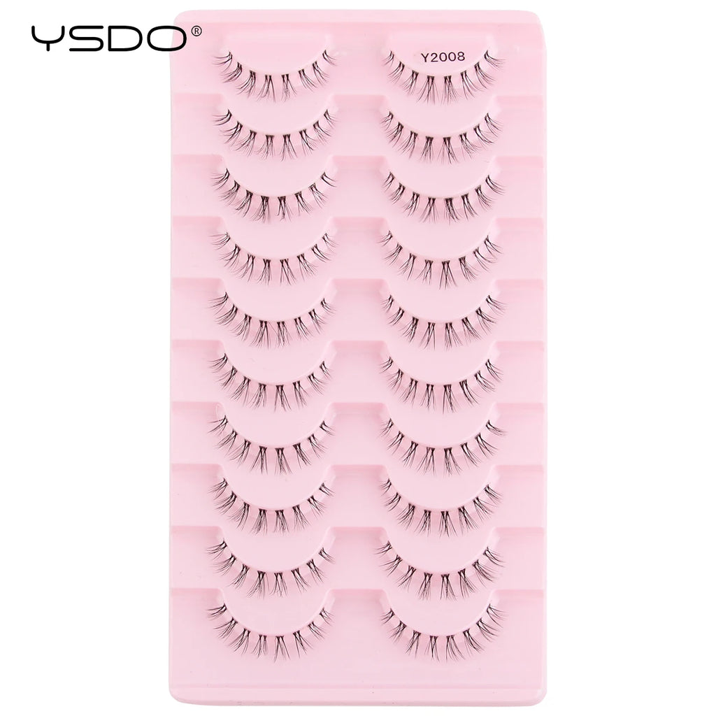 YSDO Half Eyelashes 3/10 pairs Natural Full False Eyelashes 3d Lashes  Cat Eye Fake Eyelashes Extension Faux Cils Makeup Tools