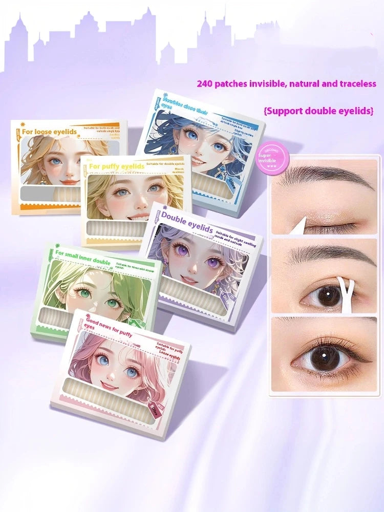 180/216/240Pcs Invisible Eyelid Sticker Lace Eye Lift Strips Double Eyelid Tape Adhesive Stickers Eye Tape Tools Lash Tape
