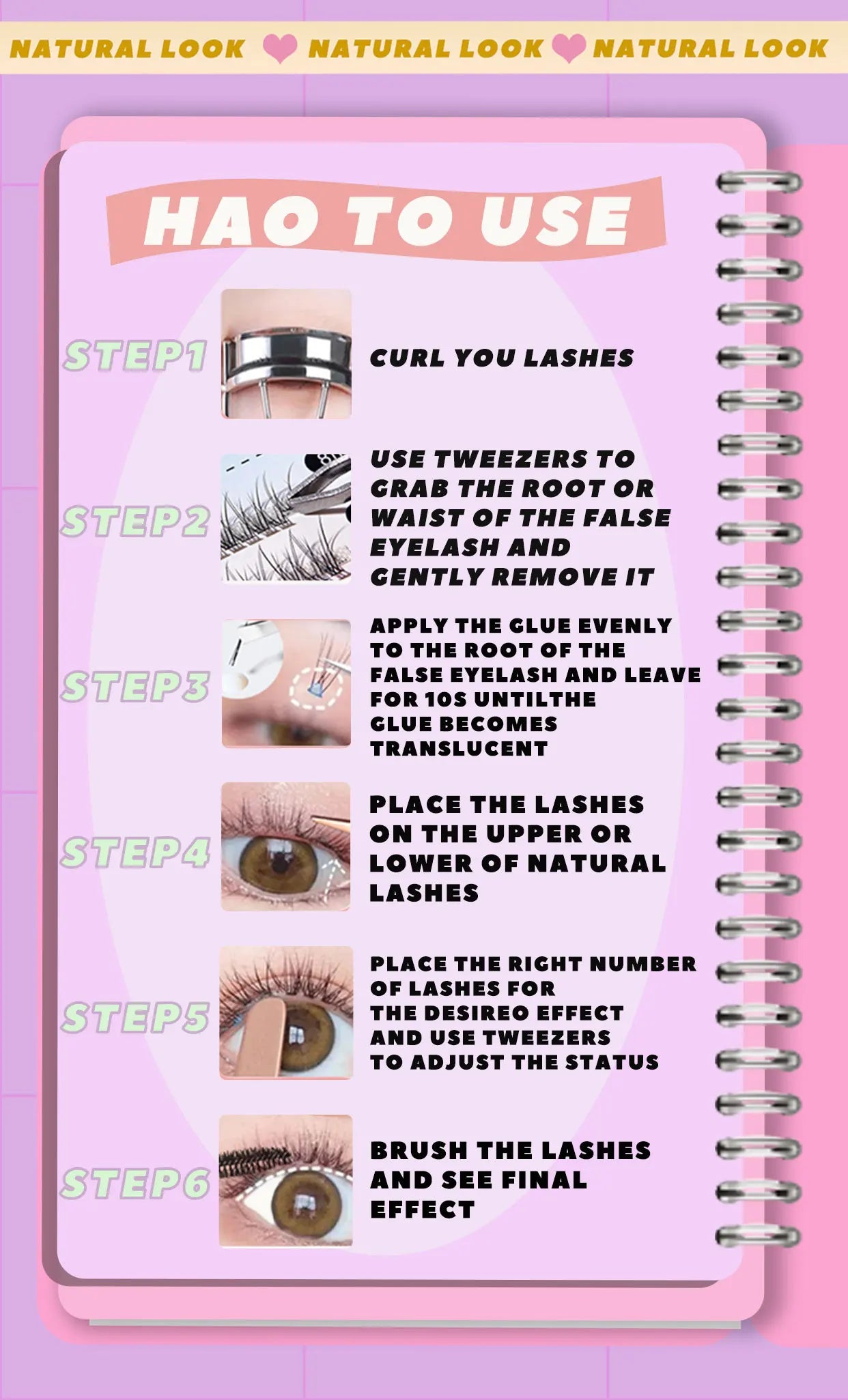 False Eyelashes Individual Lash Clusters Manga Fluffy Soft Natural Anime Lashes Extension Supplies Beauty Makeup Product Kit