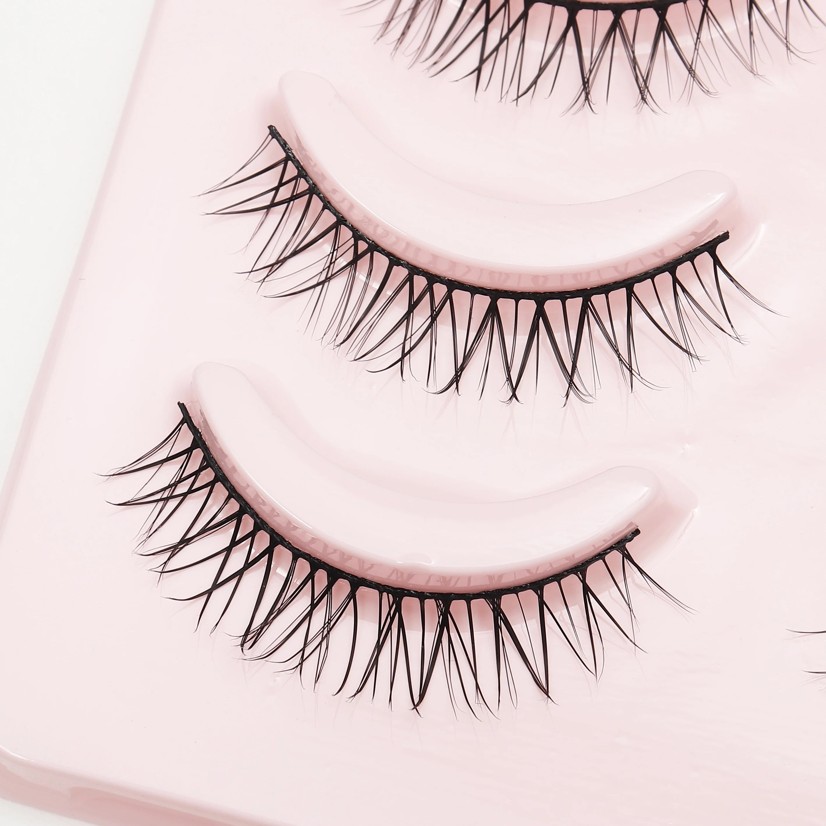 DINGSEN Fake Eyelash Anime Lashes 5 Pairs Little Devil Eyelashes Natural Daily Makeup Manga Eyelashes Clear Band Eyelashes