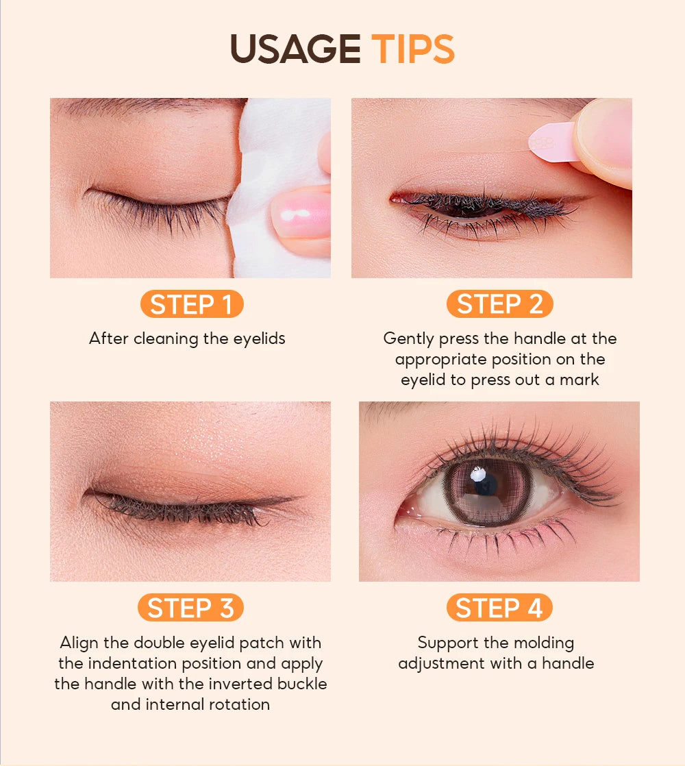 120 PCS Double Eyelid Stickers Natural Invisible Long-lasting Shaping Big Eye Beauty Tapes For Single Eyelid Person Eye Makeup