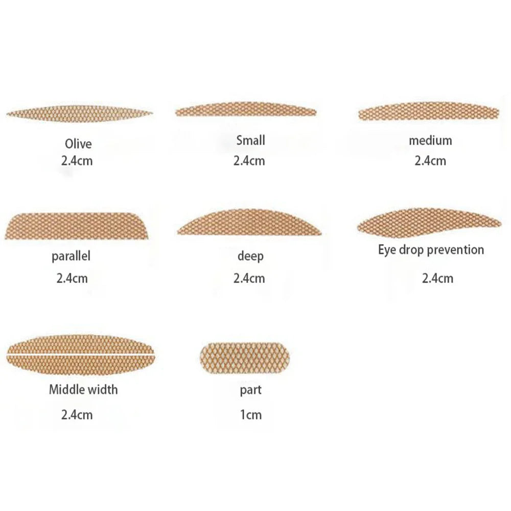 10sheet Gauze Lace Mesh Invisible Double Eyelid Sticker Waterproof Transparent Natural Self-adhesive Eyelid Tape Eye Makeup Tool