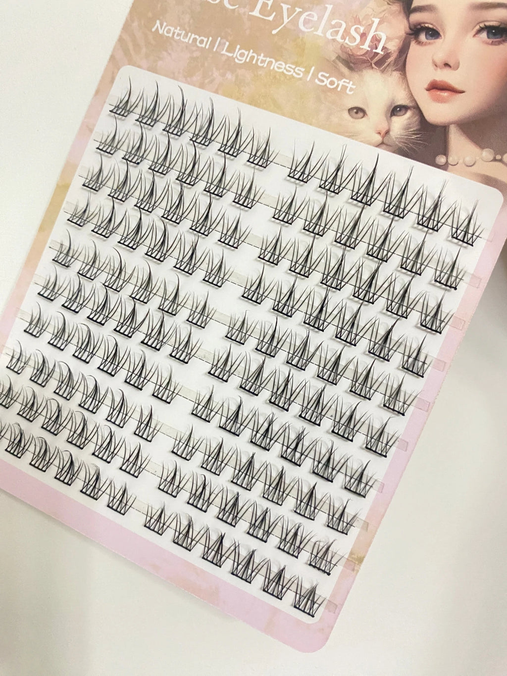 Natural Look Brown Eyelash Clusters 10 Rows 120 Clusters Sunflower Individual Lashes Ultra-light Wispy False Eyelash For Makeup