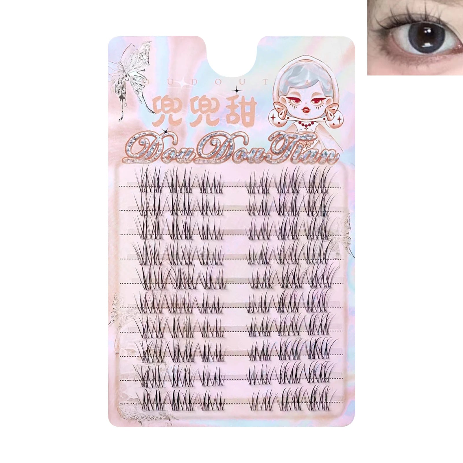 Little Devil false eyelash extenstions C Curl Natural soft Wispy Lashes Wisps Individual eyelashes For women makeup supplies