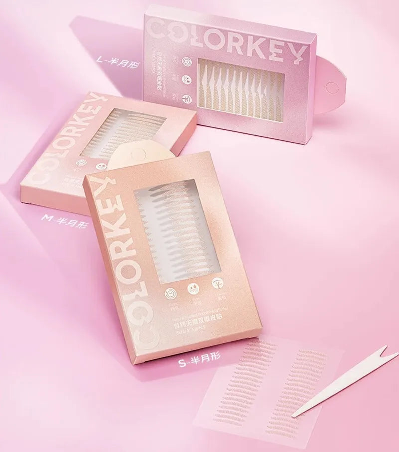 COLORKEY  Double Eyelid Tape Invisible Natural Fold Sticker Self-adhesive Paste Enlarge Eyes Tool For Monolids Puffy Eyes