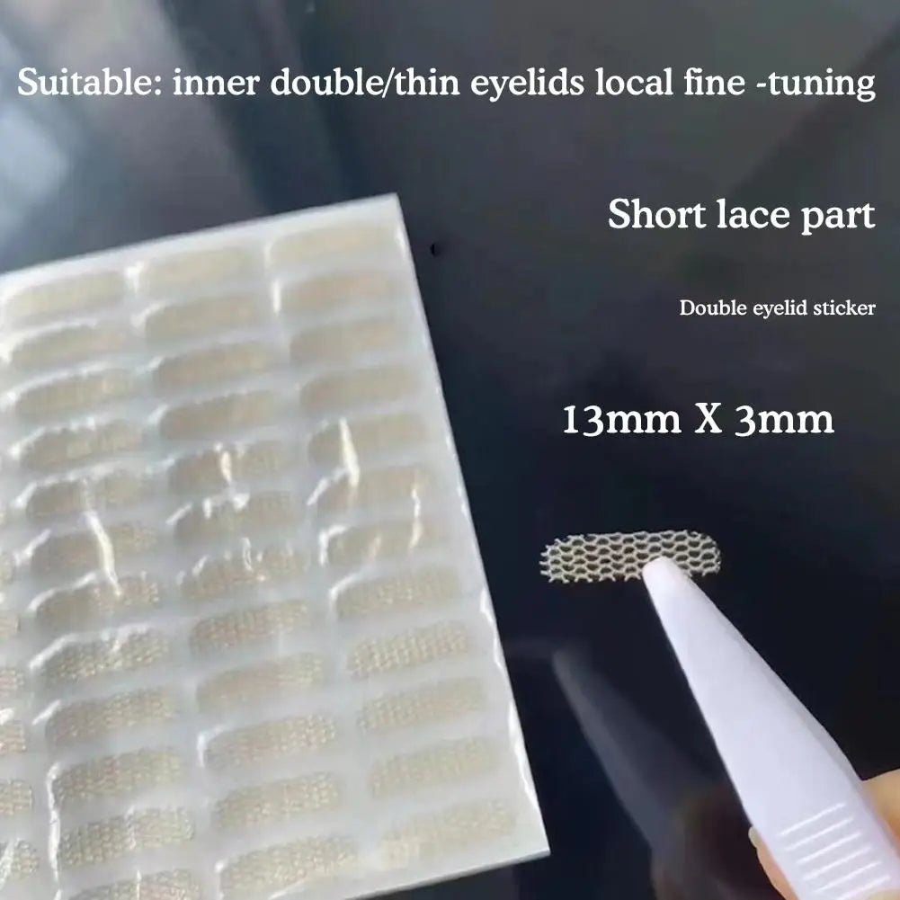 Natural Eye-Lift Mesh-Lace Transparent Invisible Self-adhesive Eyelid Tapes Stickers Women Invisible Double-fold Eyelid Stickers