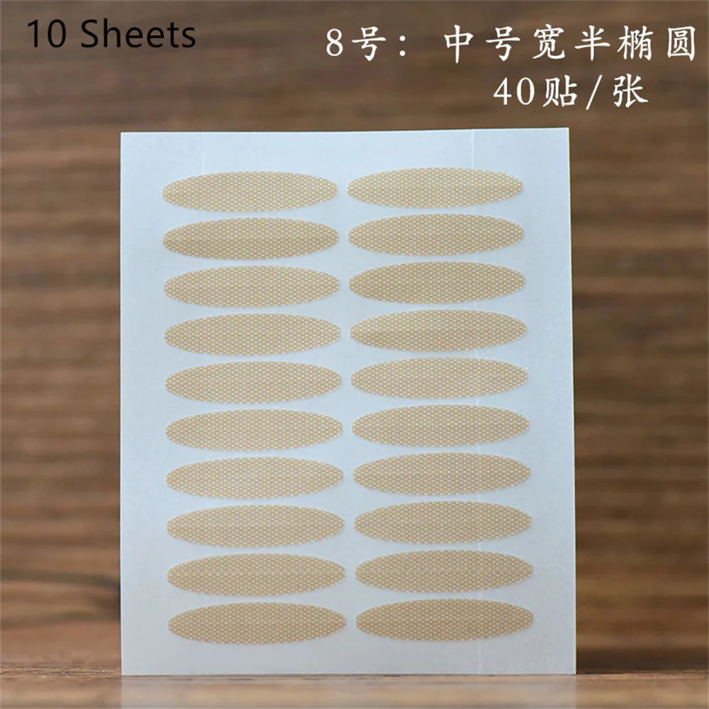 10sheet Gauze Lace Mesh Invisible Double Eyelid Sticker Waterproof Transparent Natural Self-adhesive Eyelid Tape Eye Makeup Tool