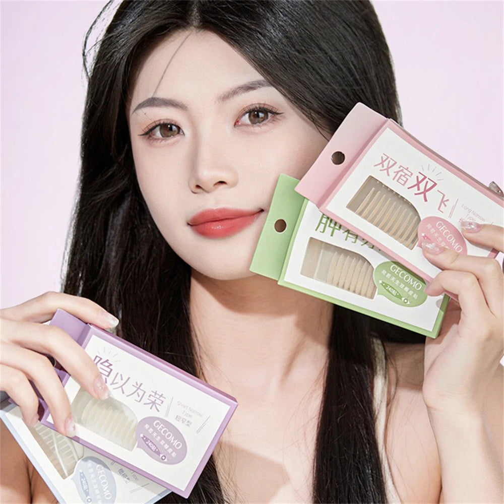 240 PCS Double Eyelid Stickers Natural Invisible And Long-lasting Shaping Big Eye Beauty Tapes For Single  Eyelid Person Tools