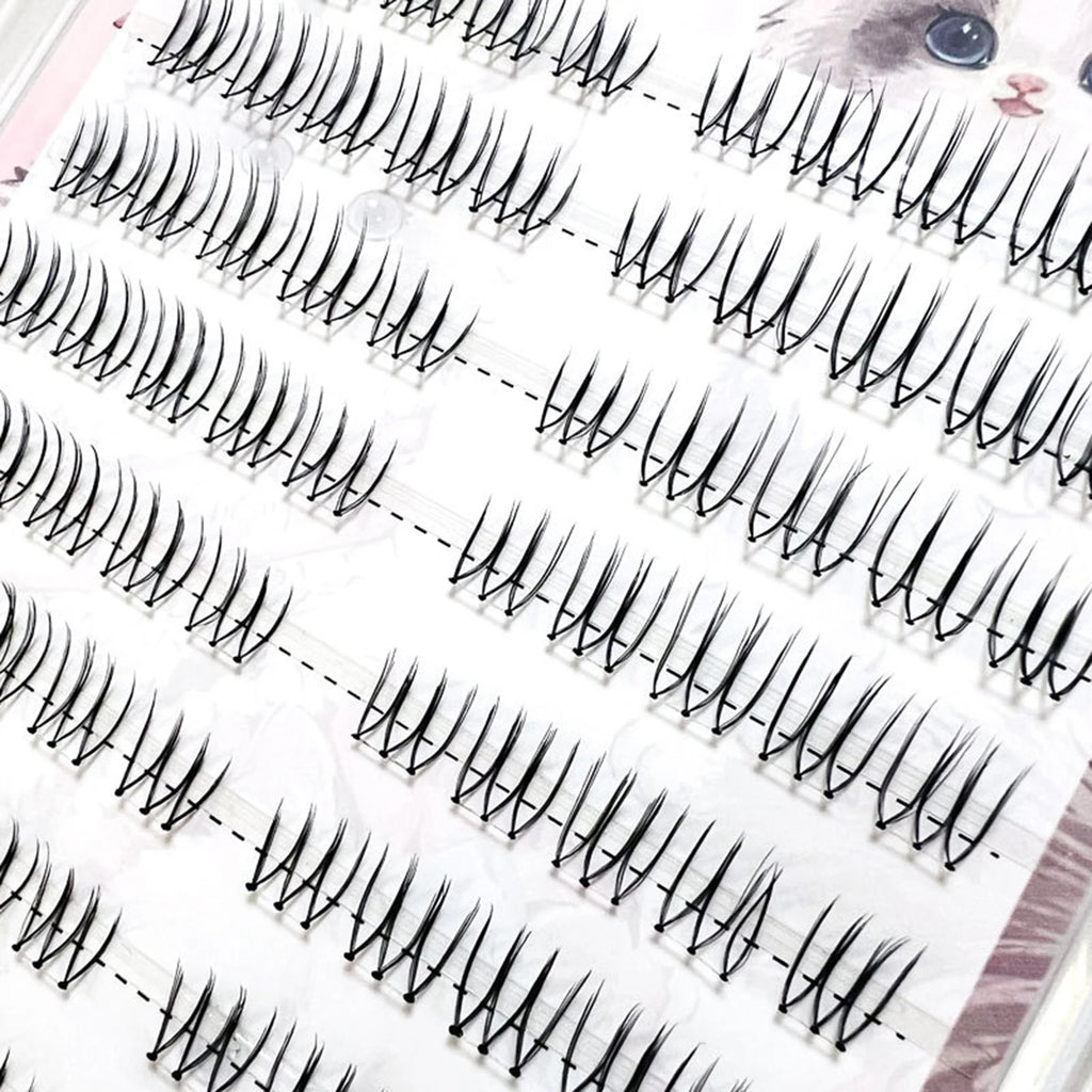 Little Devil false eyelash extenstions C Curl Natural soft Wispy Lashes Wisps Individual eyelashes For women makeup supplies