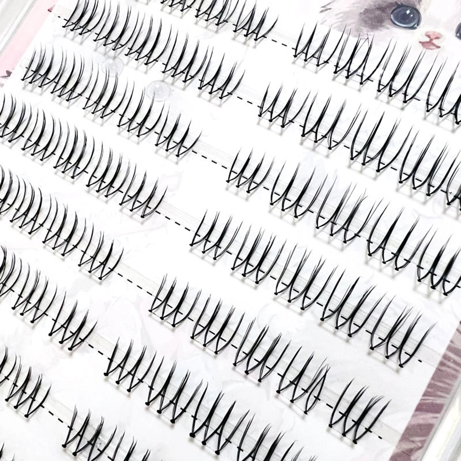 Little Devil false eyelash extenstions C Curl Natural soft Wispy Lashes Wisps Individual eyelashes For women makeup supplies