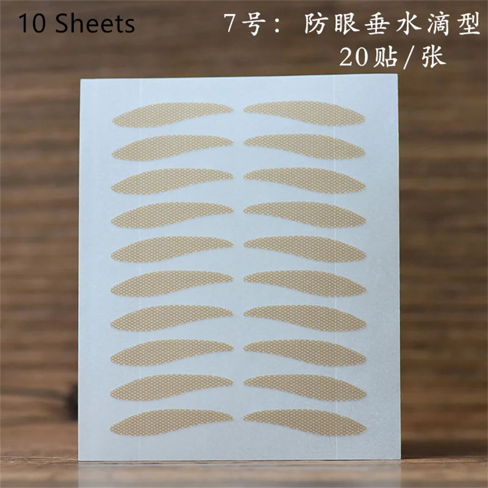 10sheet Gauze Lace Mesh Invisible Double Eyelid Sticker Waterproof Transparent Natural Self-adhesive Eyelid Tape Eye Makeup Tool