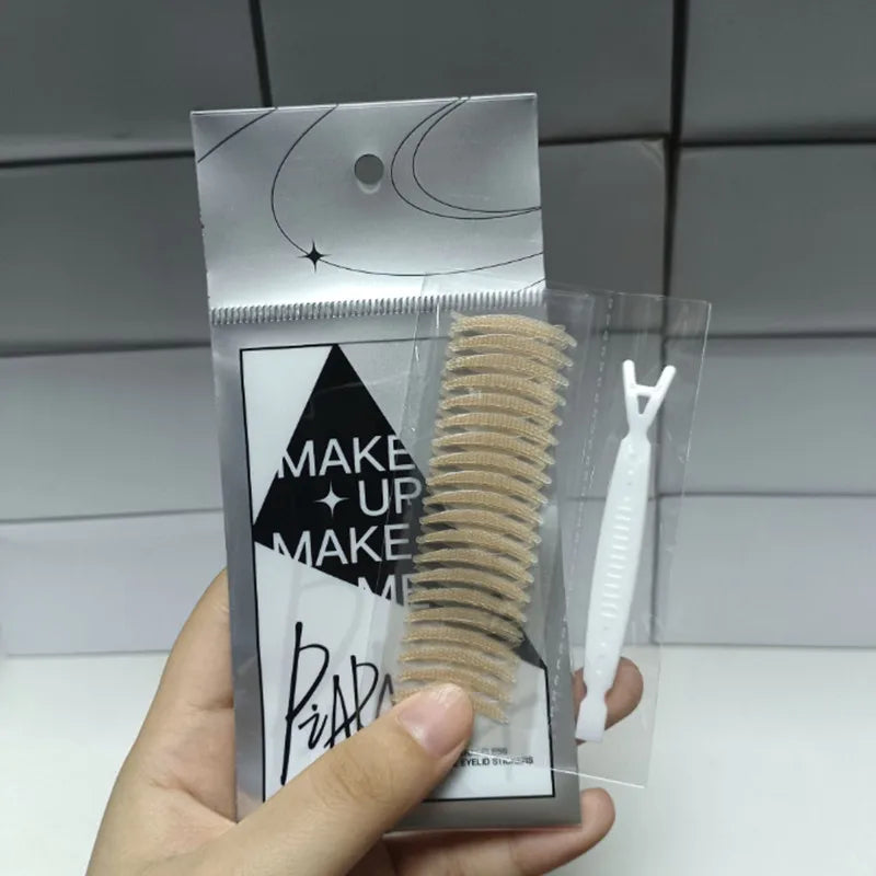 piara Double Eyelid Tape Stickers Natural Invisible Fiber Instant Eyelid Lift Paste Long Lasting Bigger Eyes Beauty Tool
