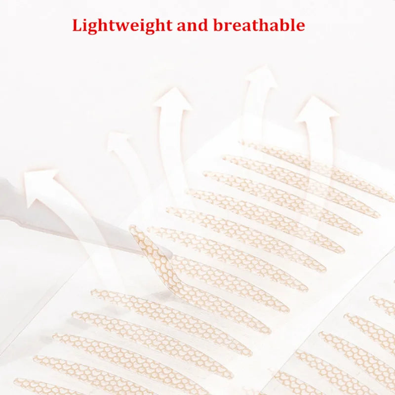 U N N Y Eyelid Tape Sticker Invisible Double Fold Eyelid Paste Beige Stripe Self-adhesive Natural Eye Tape Makeup Tool