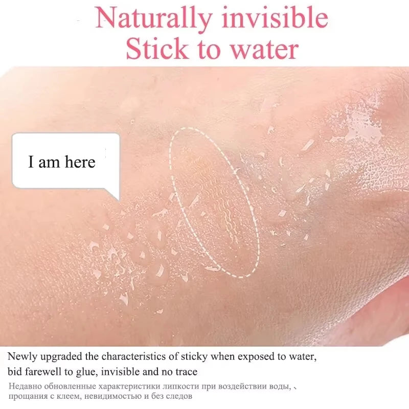240pcs Invisible Double Fold Eyelid Tape Sticker Lace Nature Clear Beige Stripe Self-adhesive Natural Eye Makeup With Tools