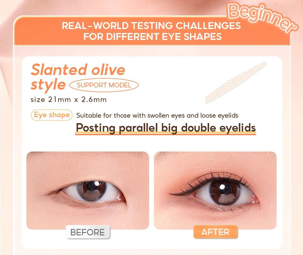 120 PCS Double Eyelid Stickers Natural Invisible Long-lasting Shaping Big Eye Beauty Tapes For Single Eyelid Person Eye Makeup