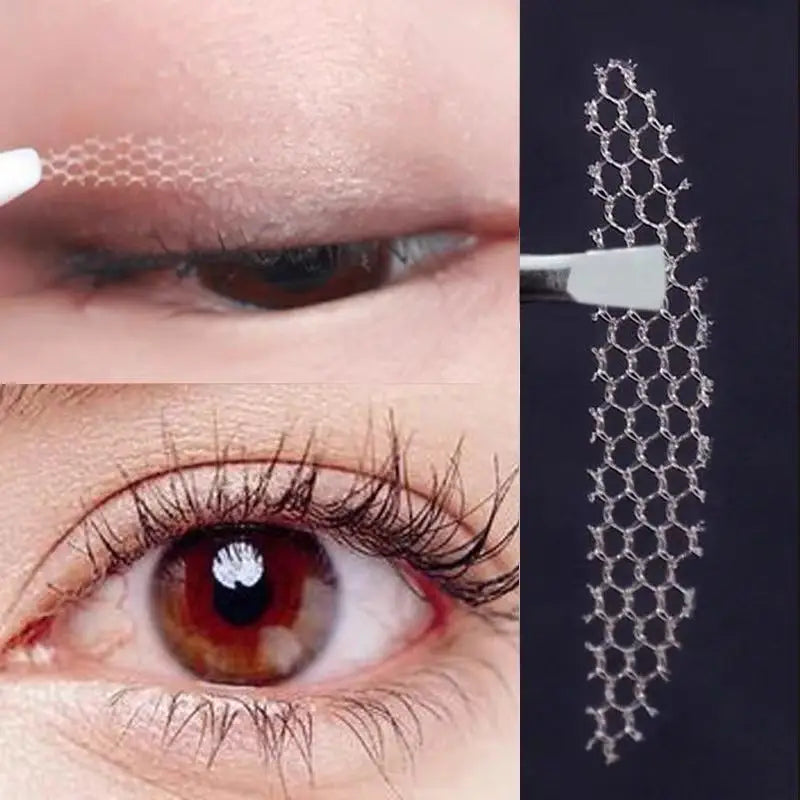 240pcs Invisible Double Fold Eyelid Tape Sticker Lace Nature Clear Beige Stripe Self-adhesive Natural Eye Makeup With Tools
