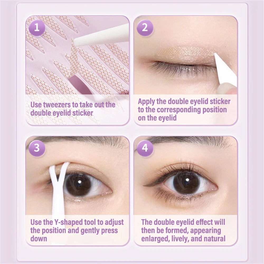 240 PCS Double Eyelid Stickers Natural Invisible And Long-lasting Shaping Big Eye Beauty Tapes For Single  Eyelid Person Tools