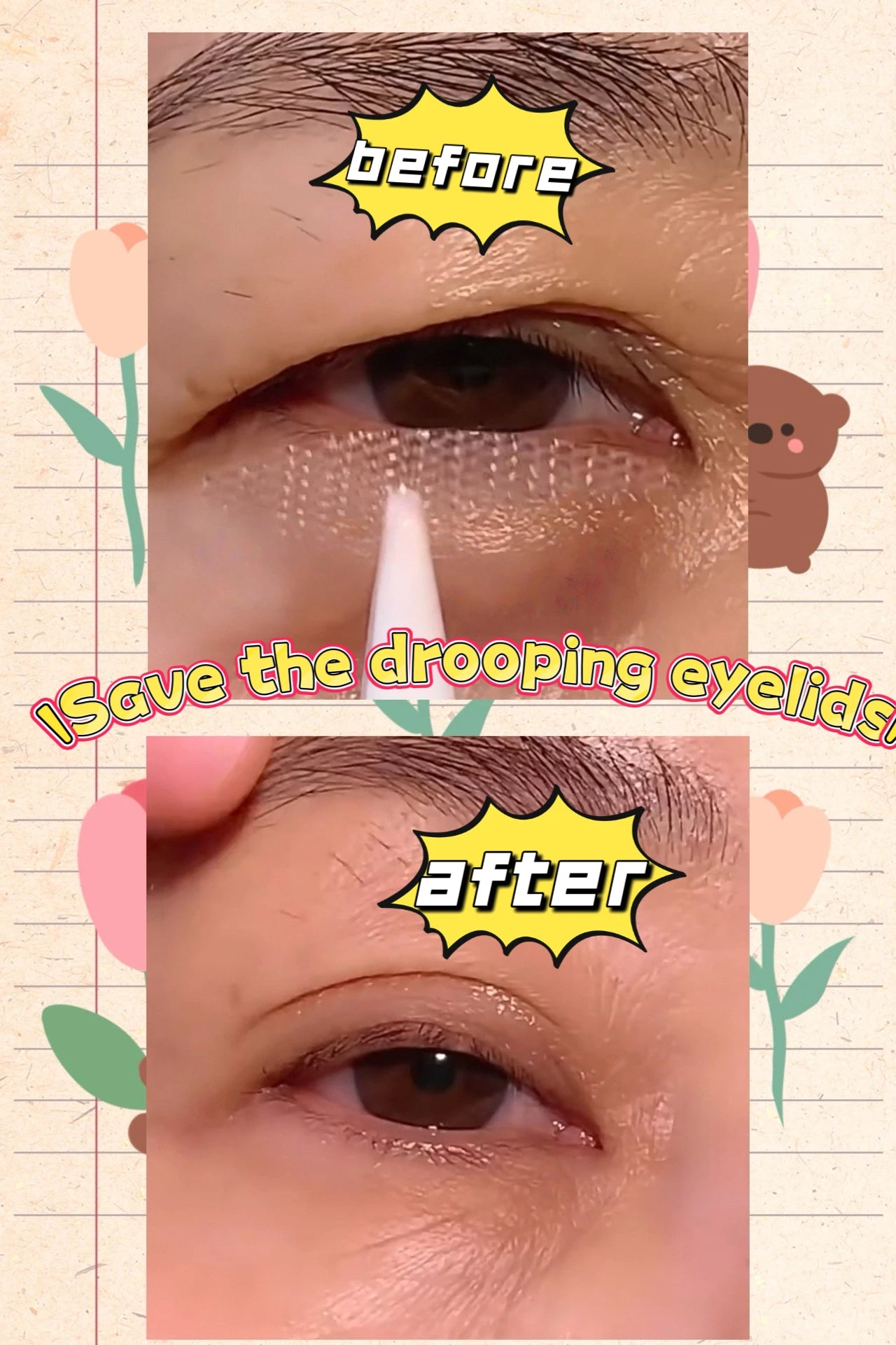 240pcs Invisible Double Fold Eyelid Tape Sticker Lace Nature Clear Beige Stripe Self-adhesive Natural Eye Makeup With Tools