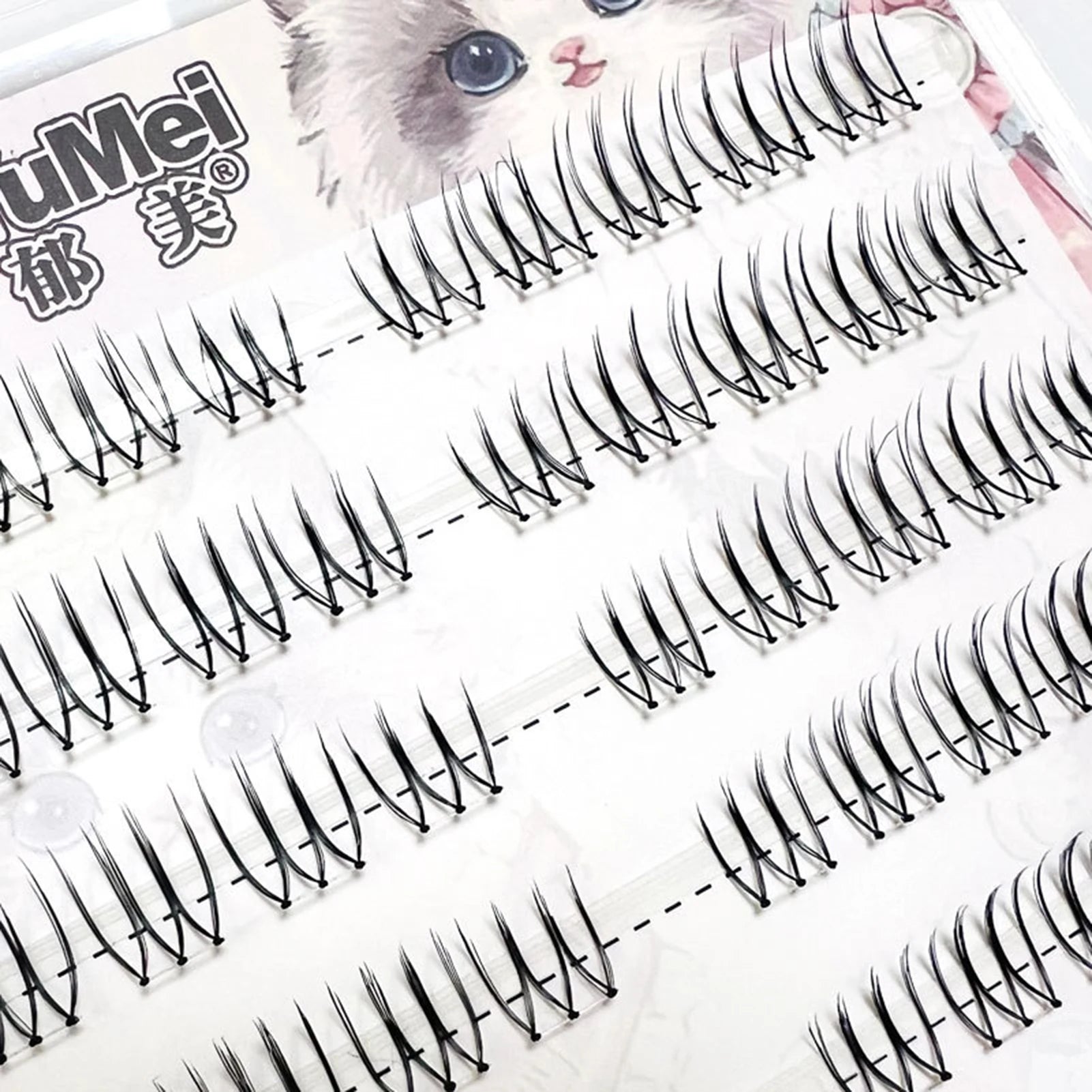 Little Devil false eyelash extenstions C Curl Natural soft Wispy Lashes Wisps Individual eyelashes For women makeup supplies
