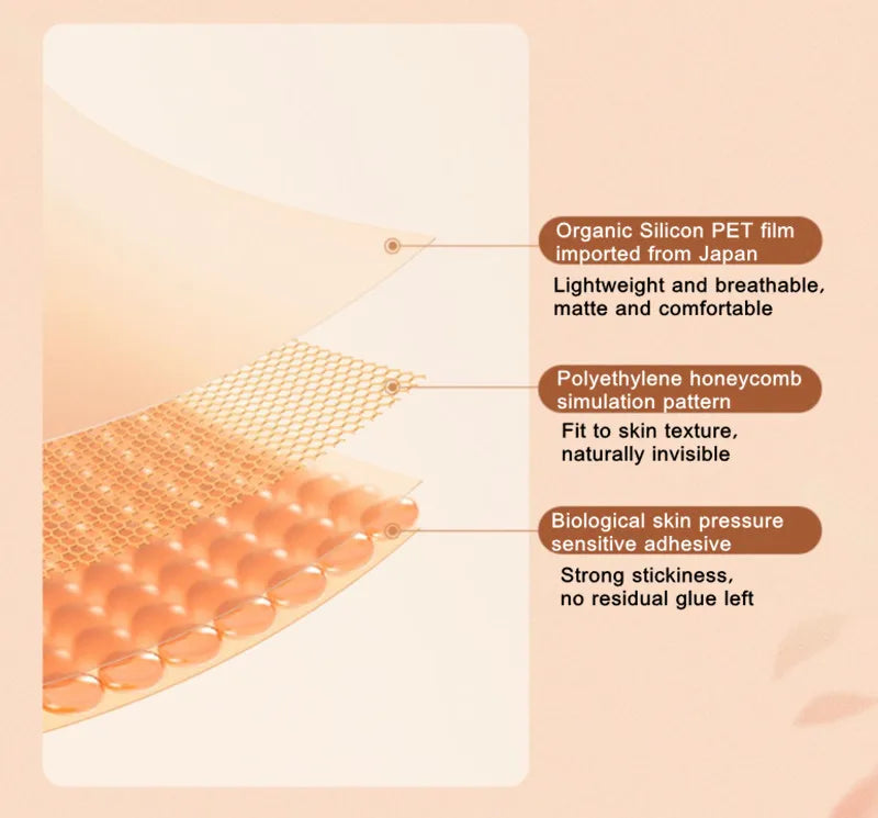 A K F Natural Invisible Double Eyelid Tape Stickers Fiber Instant Eyelid Lift Paste Long Lasting Bigger Eyes Beauty Tool