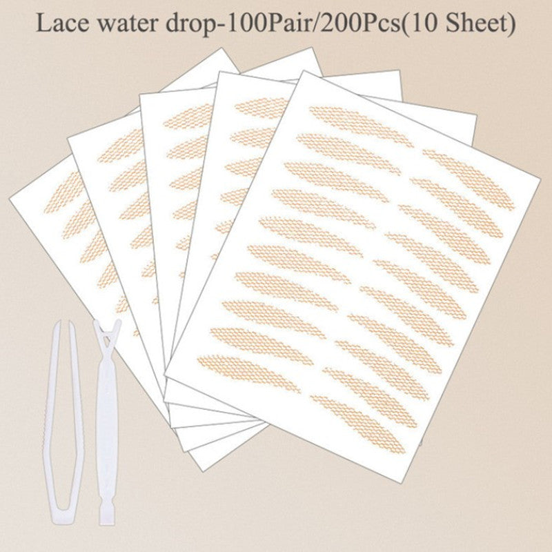 Natural Eye-Lift Mesh-Lace Transparent Invisible Self-adhesive Eyelid Tapes Stickers Women Invisible Double-fold Eyelid Stickers
